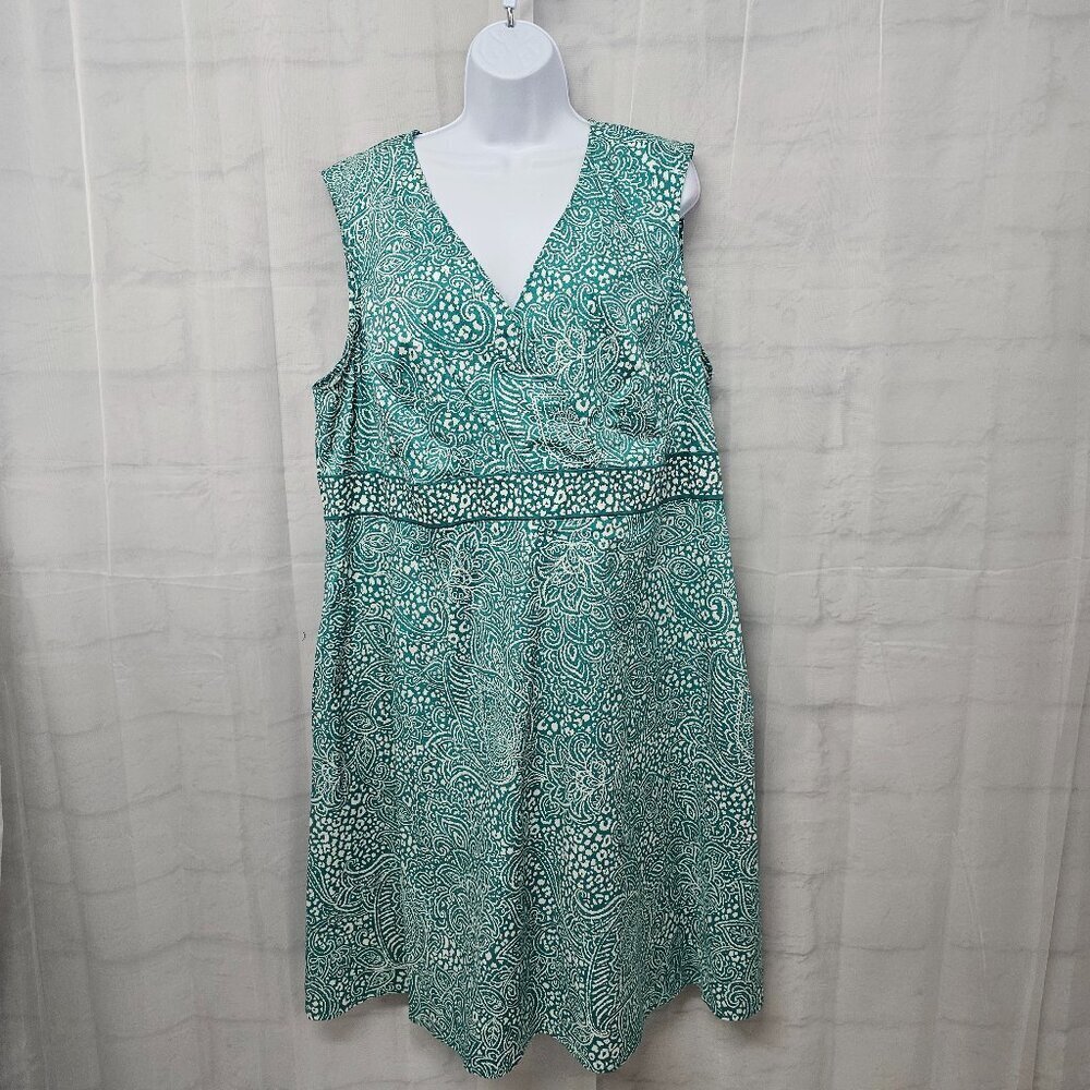 Croft & Barrow Dress Green Sleeveless Floral Boho Cottage 3X - Picture 14 of 14
